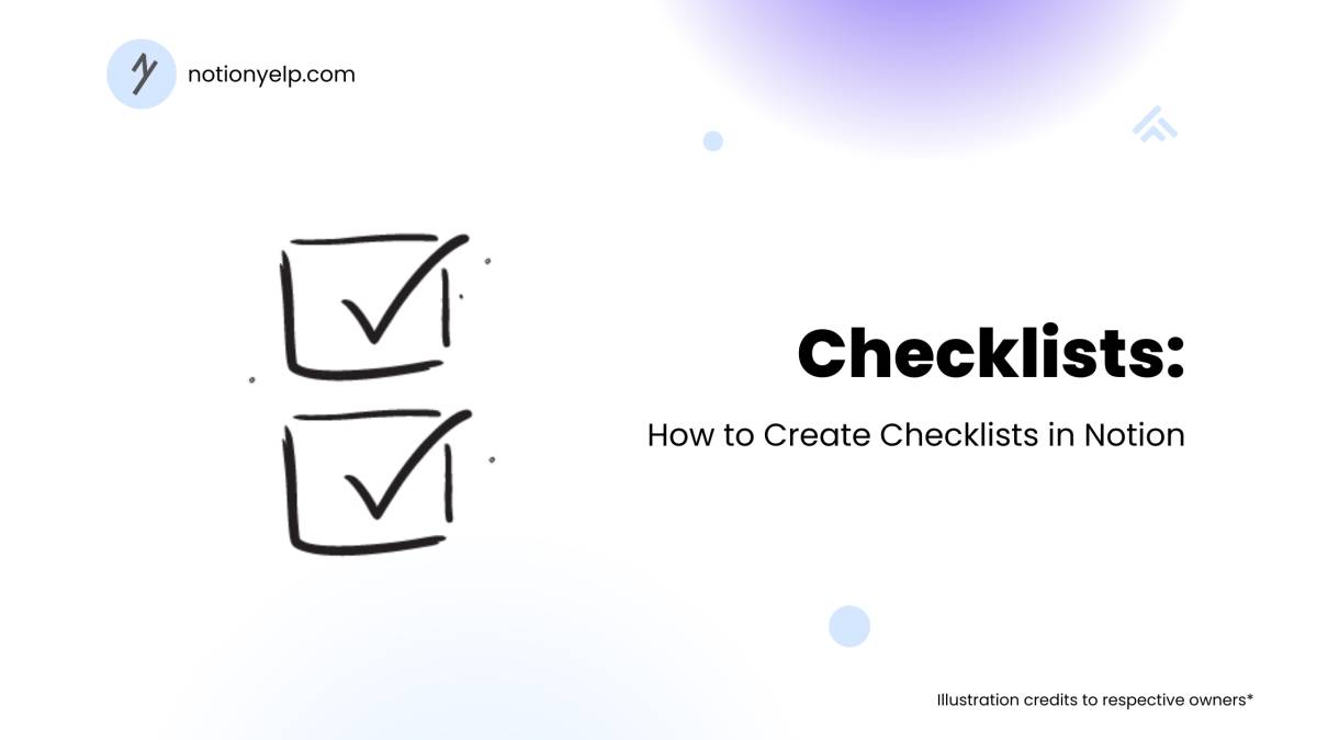 Checklists in Notion