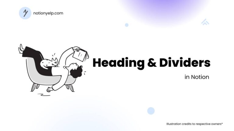 Headings and Dividers in Notion