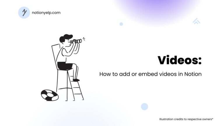 Add or embed videos in Notion