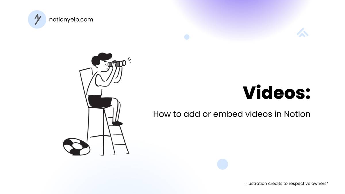 Add or embed videos in Notion