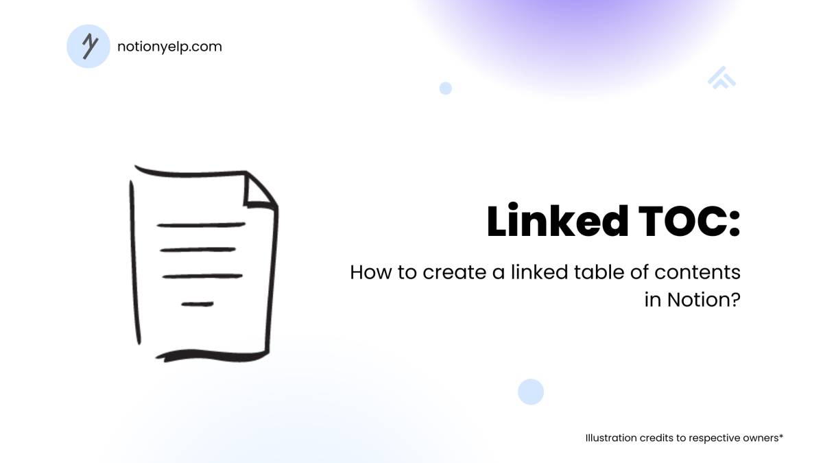 How to create a linked table of contents in Notion