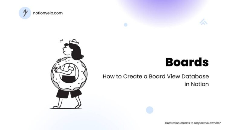 Board view database in Notion